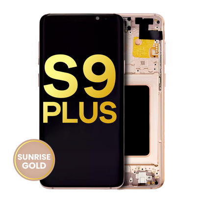 OLED Assembly With Frame For Samsung Galaxy S9 Plus (Refurbished) (Sunrise Gold)