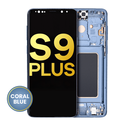 OLED Assembly With Frame For Samsung Galaxy S9 Plus (Refurbished) (Coral Blue)