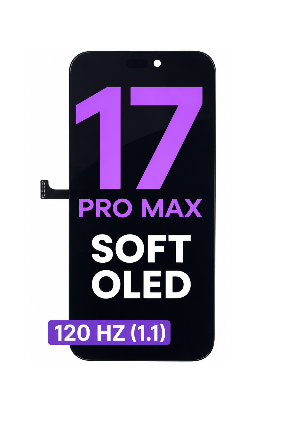 OLED Assembly Compatible For iPhone 17 Pro Max (Aftermarket / Soft OLED) (120HZ 1.1 )