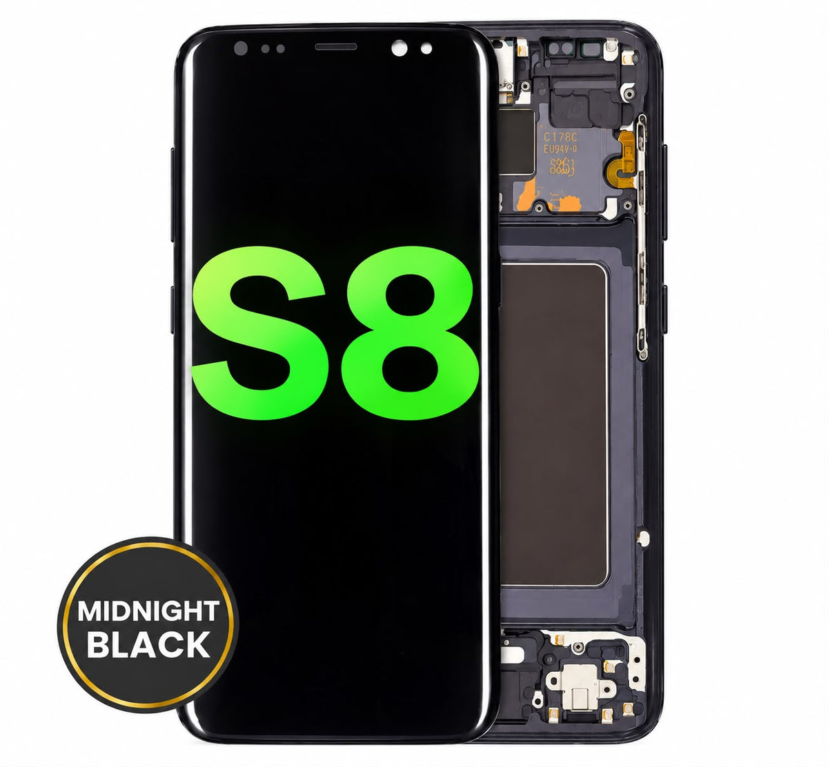 Incell Assembly With Frame For Samsung Galaxy S8 (Incell) (Midnight Black)