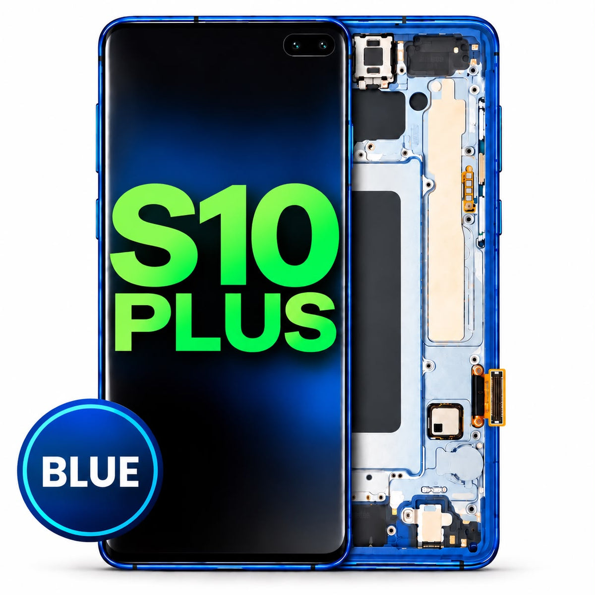 Incell Assembly With Frame For Samsung Galaxy S10 Plus (Incell) (Prism / BLUE)