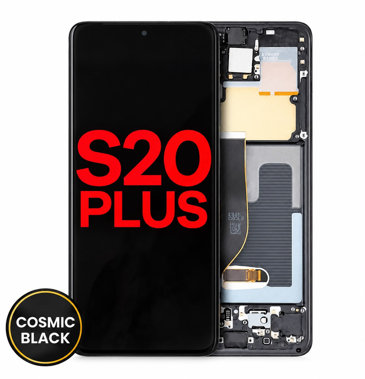 OLED Assembly With Frame For Samsung Galaxy S20 Plus 5G (AM OLED) (Cosmic Black)