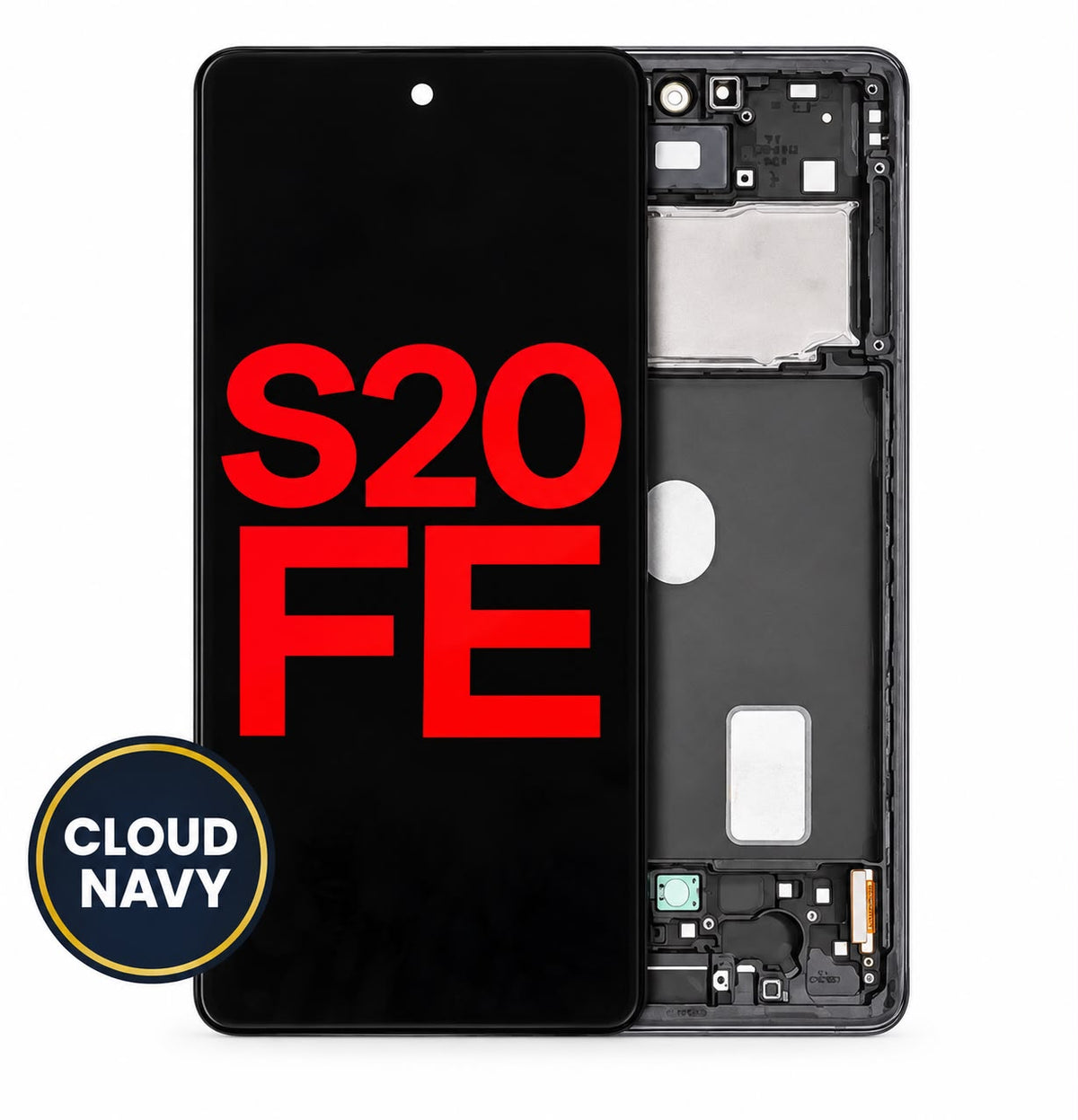 OLED Assembly With Frame For Samsung Galaxy S20 FE 4G / 5G (AM OLED) (Cloud Navy)
