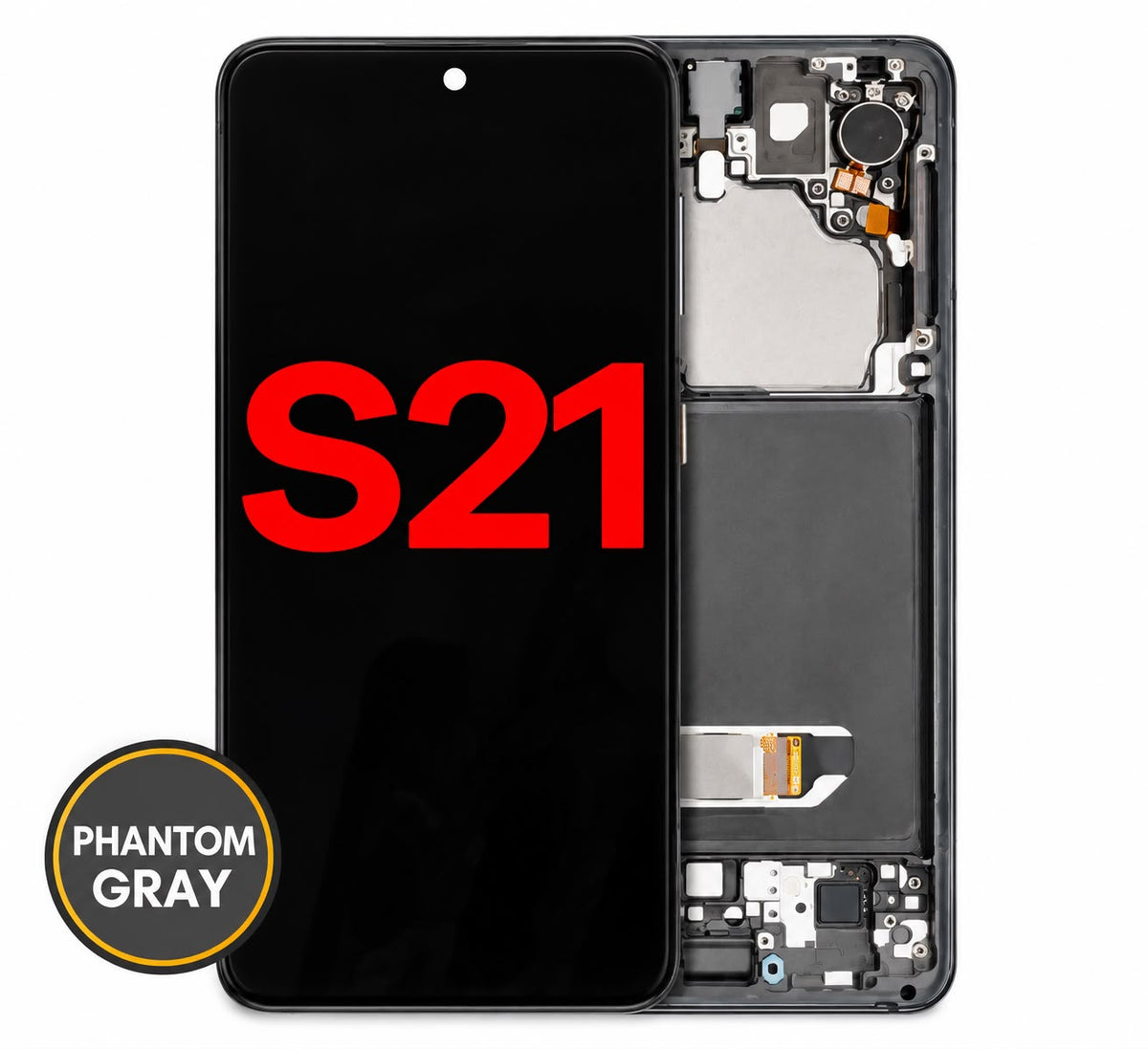 OLED Assembly With Frame For Samsung Galaxy S21 5G (AM OLED) (Phantom Gray)