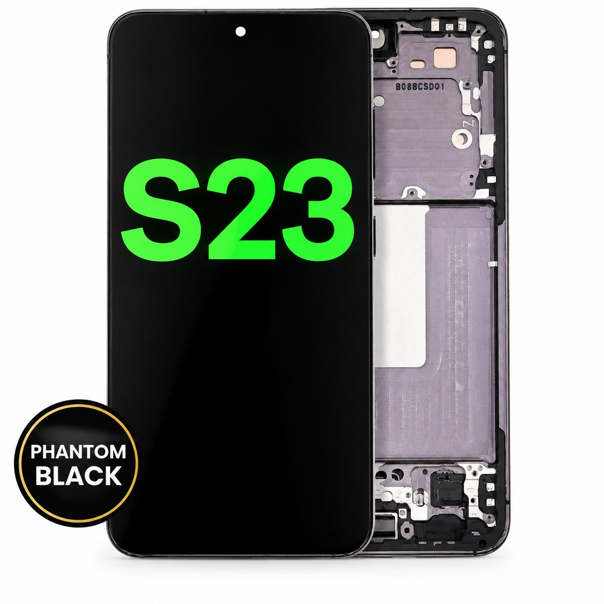 Incell Assembly With Frame For Samsung Galaxy S23 5G (US & International) (AM INCELL) (Phantom Black)