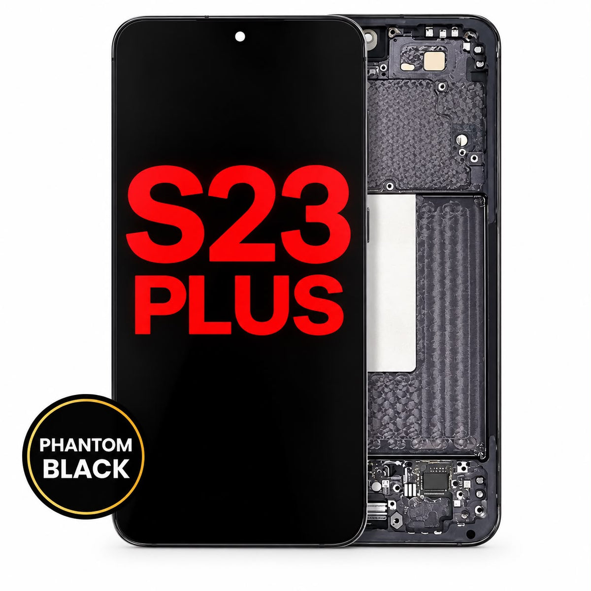 OLED Assembly With Frame For Samsung Galaxy S23 Plus 5G (US & International) (AM OLED) (Phantom Black)