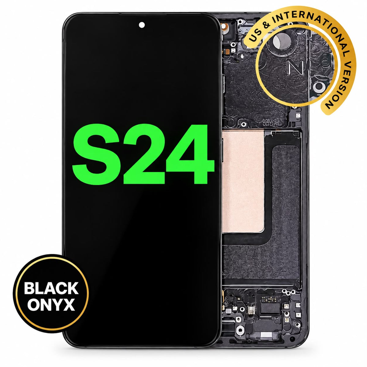 INCELL Assembly With Frame For Samsung Galaxy S24 5G (US & International Version) (AM Incell) (Onyx Black)