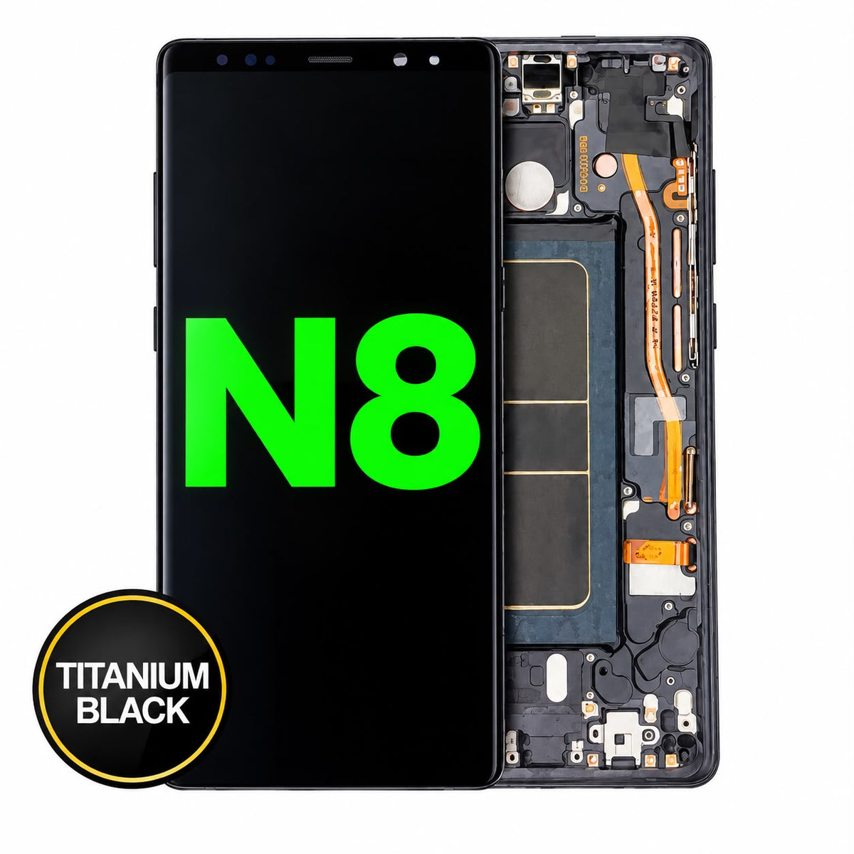 Incell Assembly With Frame For Samsung Galaxy Note 8 (AM INCELL) (Midnight Black)