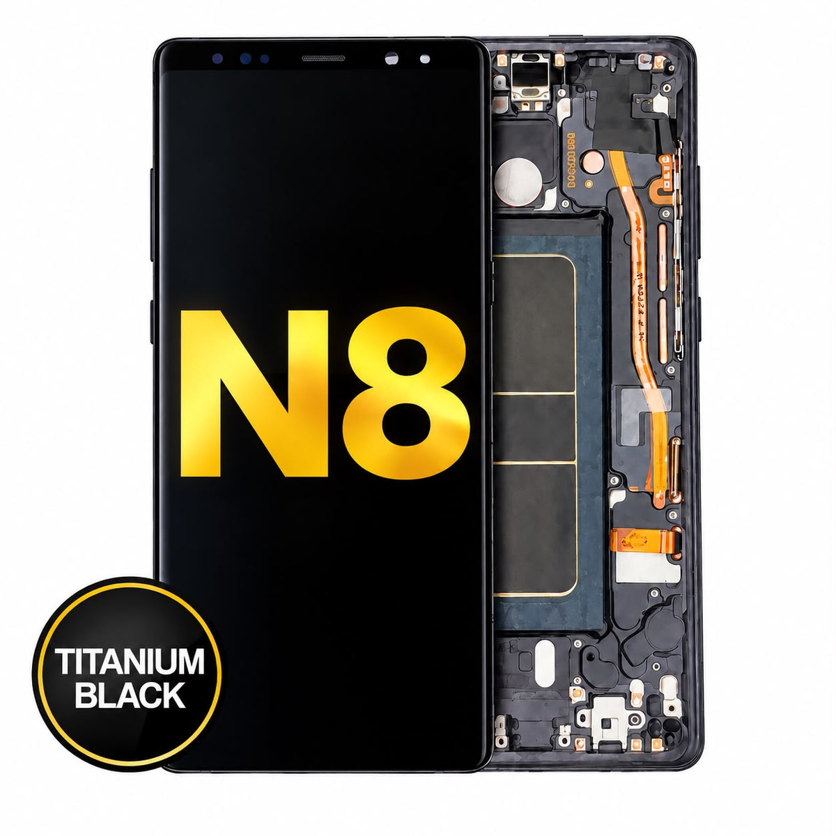 OLED Assembly With Frame For Samsung Galaxy Note 8 (Refurbished) (Midnight Black)