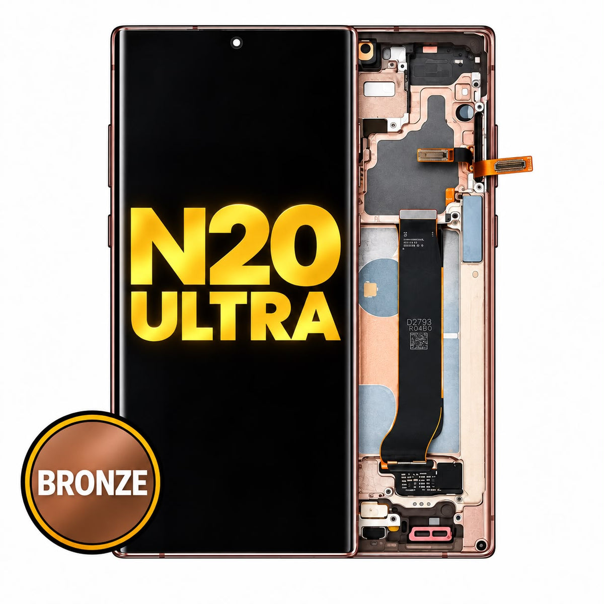 OLED Assembly With Frame For Samsung Galaxy Note 20 Ultra 5G (Refurbished) (Mystic Bronze)