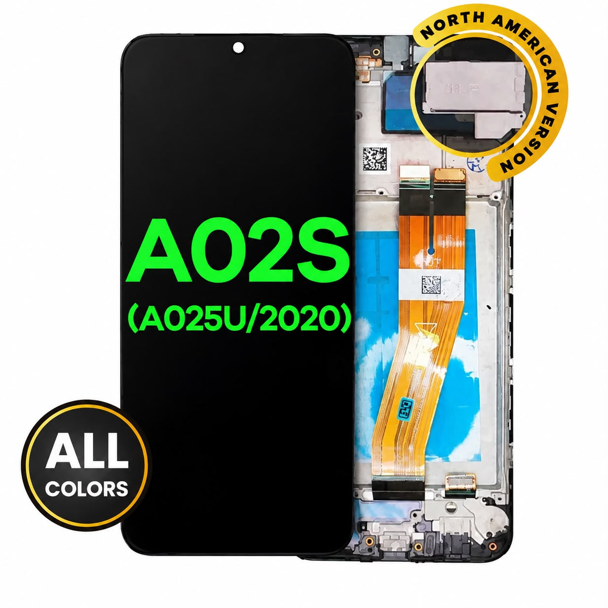 LCD Assembly With Frame For Samsung Galaxy A02S (A025U / 2020) (US Version) (AM INCELL) (All Colors)