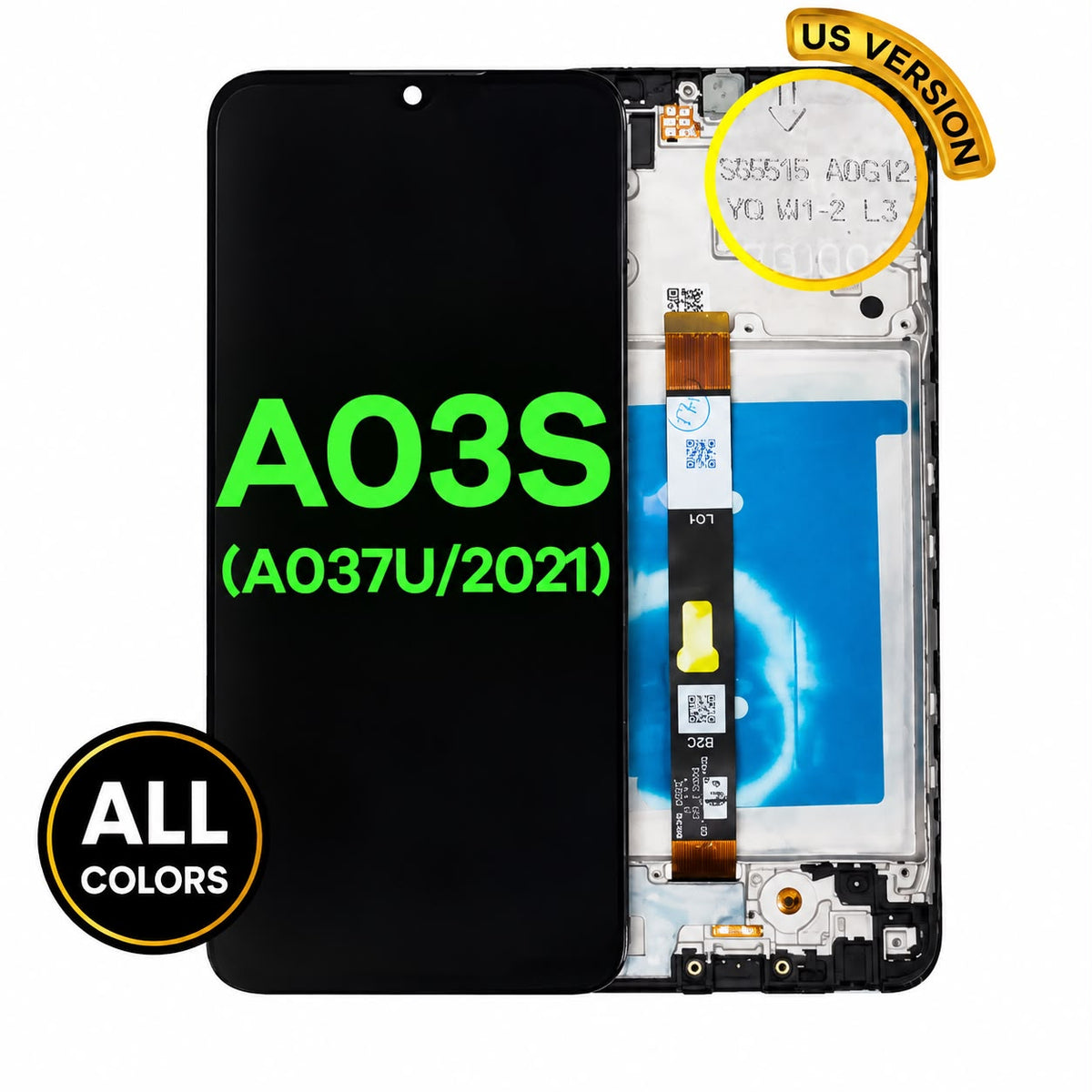 LCD Assembly With Frame For Samsung Galaxy A03s (A037U / 2021) (US Version) (Refurbished) (All Colors)