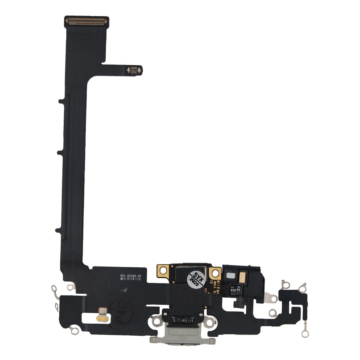 iPhone 11 Pro Max Charging Port Flex + Daughter Board Best Quality Silver