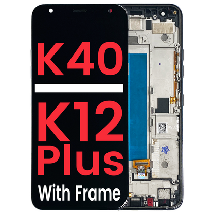 LG K40 (2019 / X420) / K12 Plus LCD With Frame