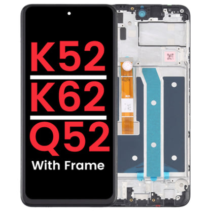 LG K52 / K62 / Q52 LCD With Frame [Black]