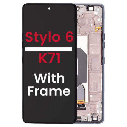 LG Stylo 6 / K71 LCD With Frame [Black]