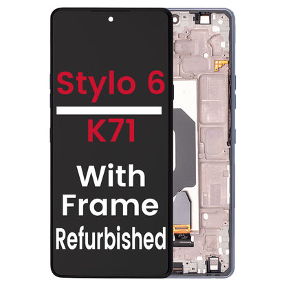 LG Stylo 6 / K71 LCD With Frame (Refurbished) [Black]